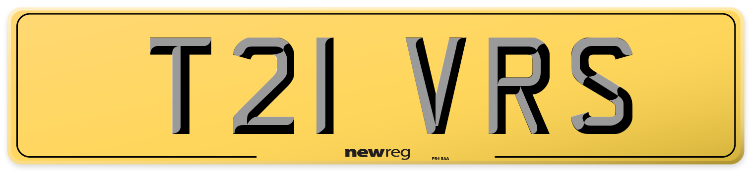 T21 VRS Rear Number Plate