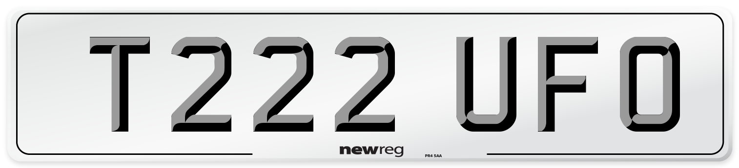 T222 UFO Front Number Plate