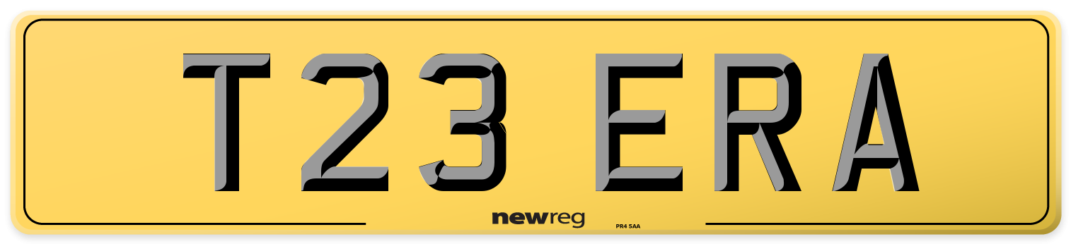 T23 ERA Rear Number Plate