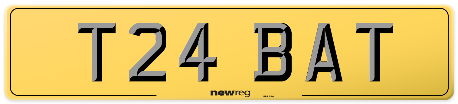 T24 BAT Rear Number Plate