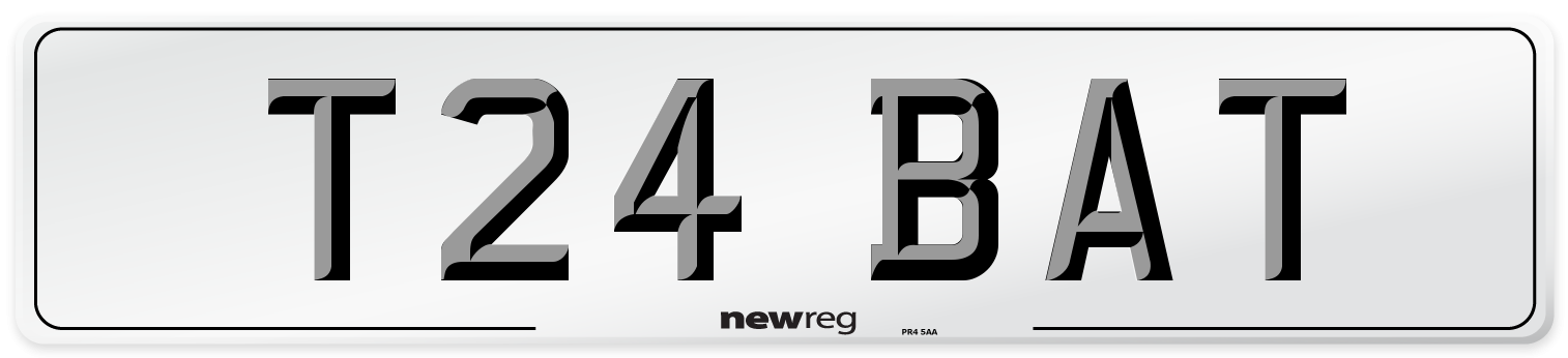 T24 BAT Front Number Plate