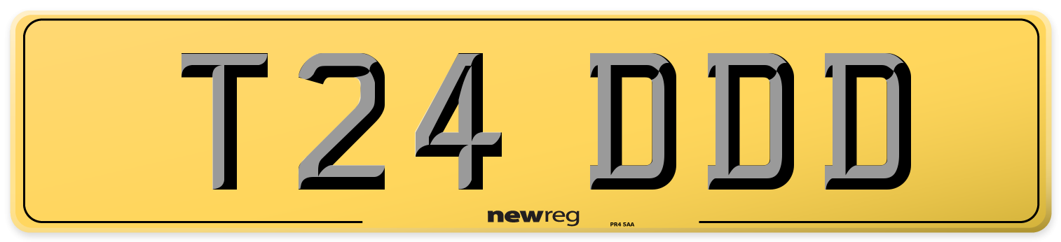 T24 DDD Rear Number Plate