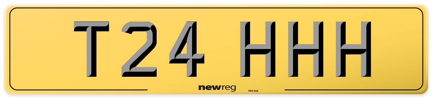 T24 HHH Rear Number Plate