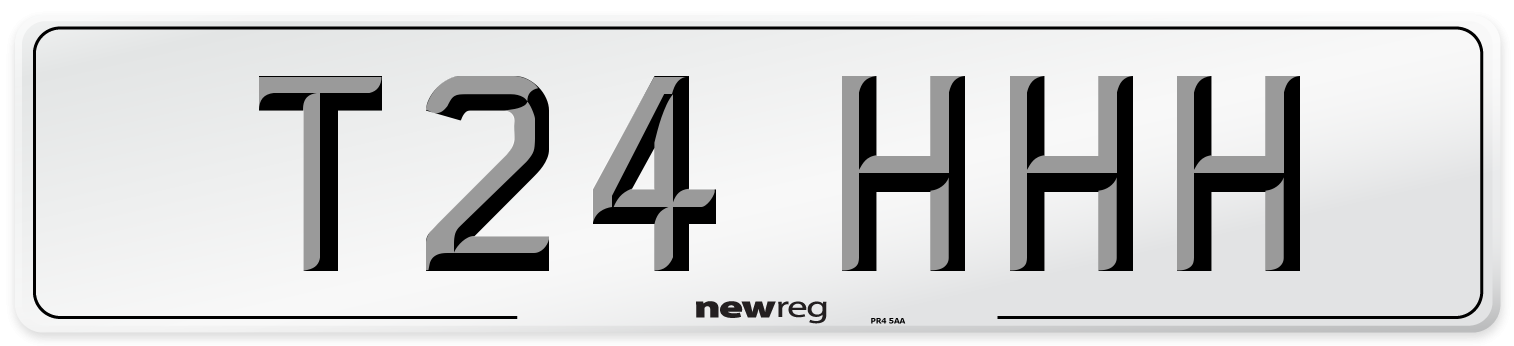 T24 HHH Front Number Plate