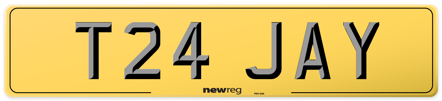 T24 JAY Rear Number Plate