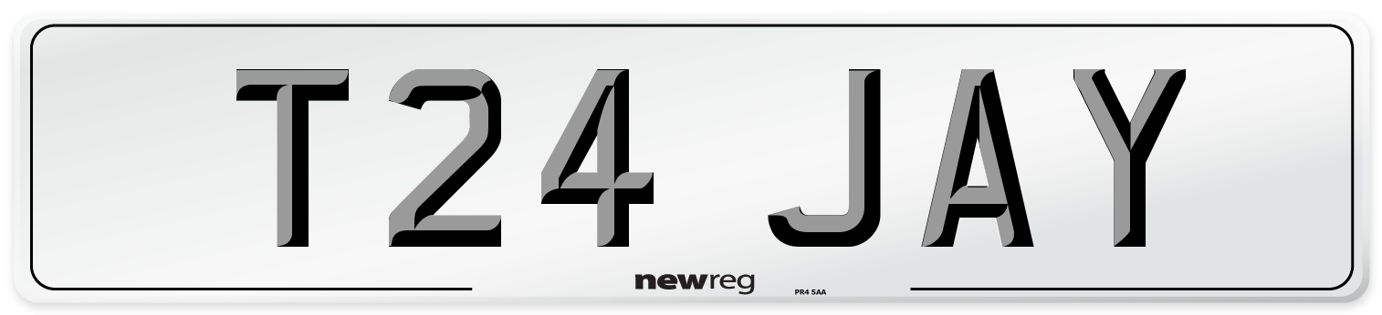 T24 JAY Front Number Plate