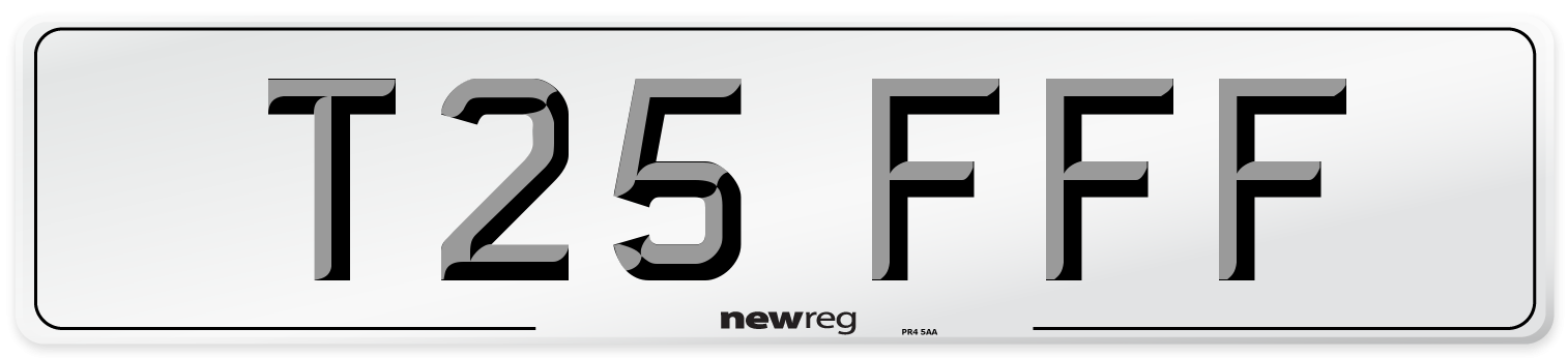T25 FFF Front Number Plate