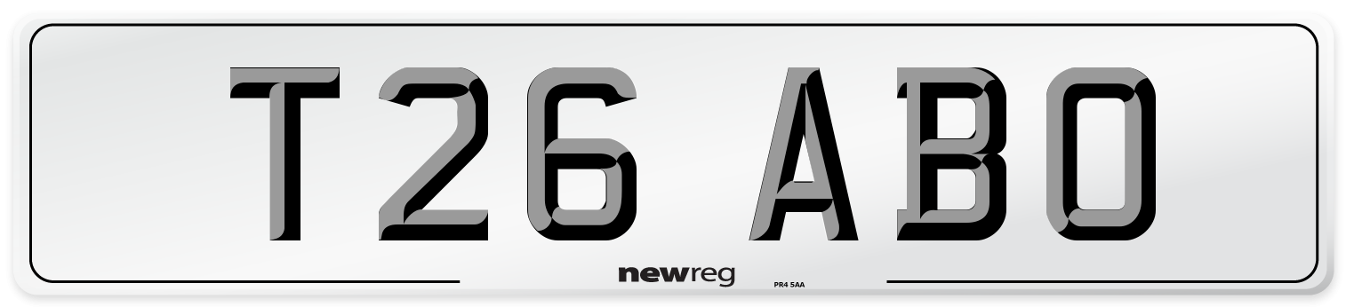T26 ABO Front Number Plate