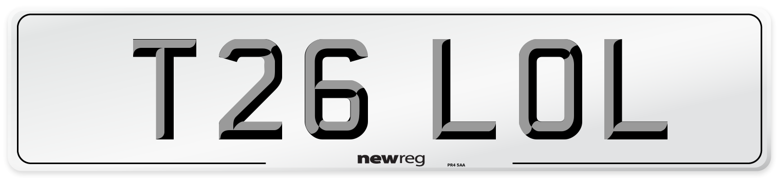 T26 LOL Front Number Plate