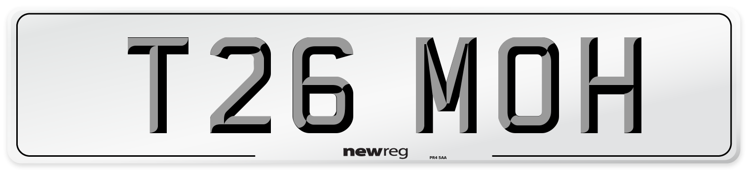 T26 MOH Front Number Plate