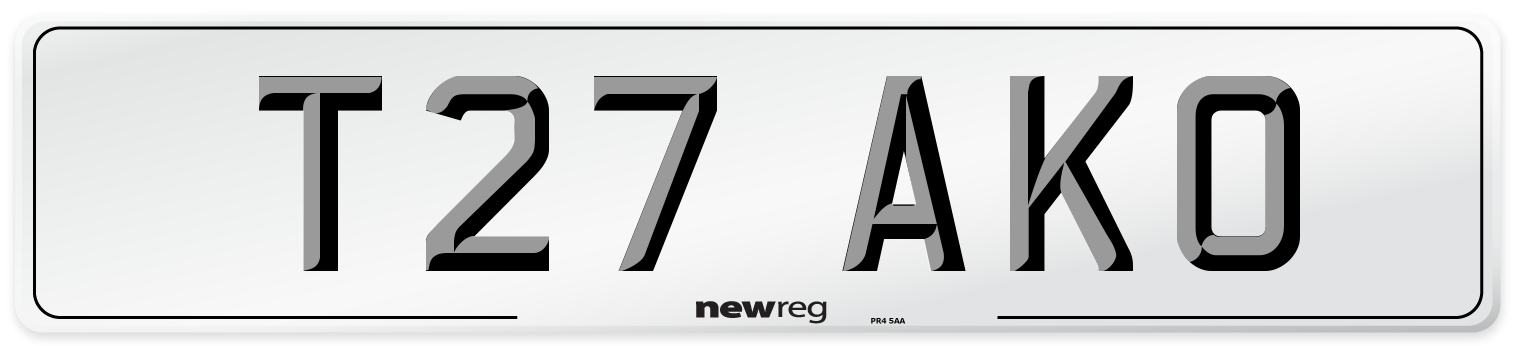 T27 AKO Front Number Plate