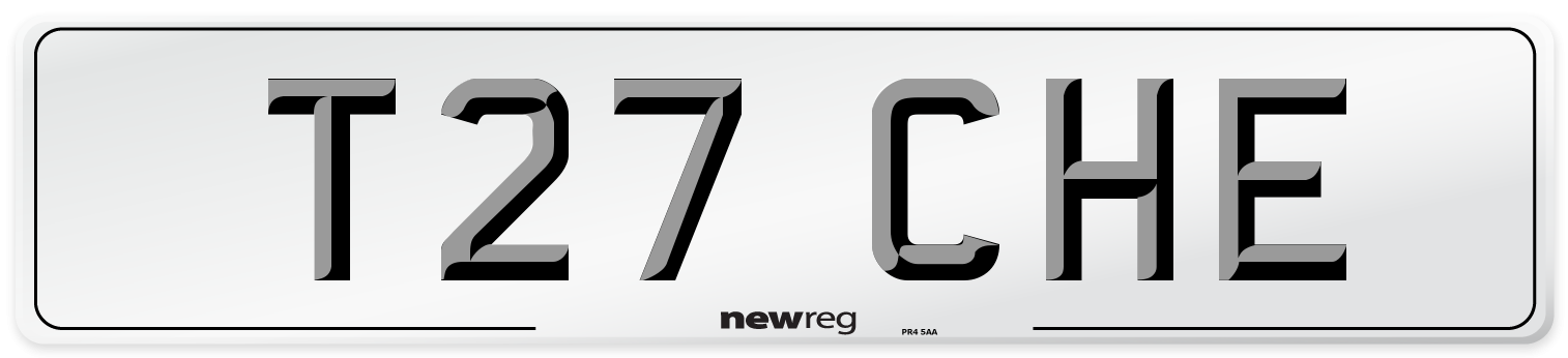 T27 CHE Front Number Plate