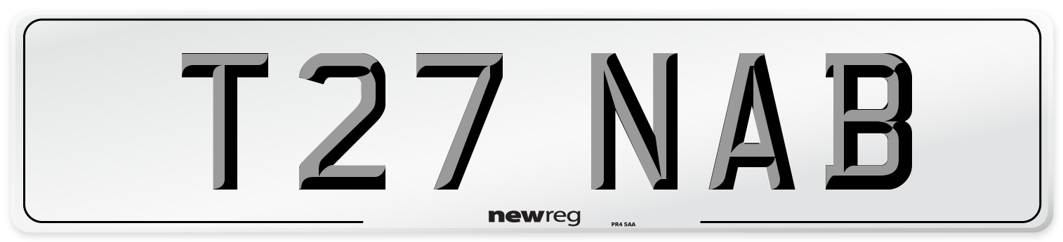 T27 NAB Front Number Plate