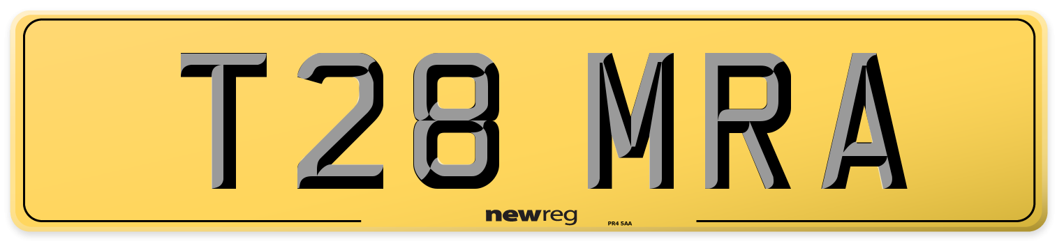 T28 MRA Rear Number Plate