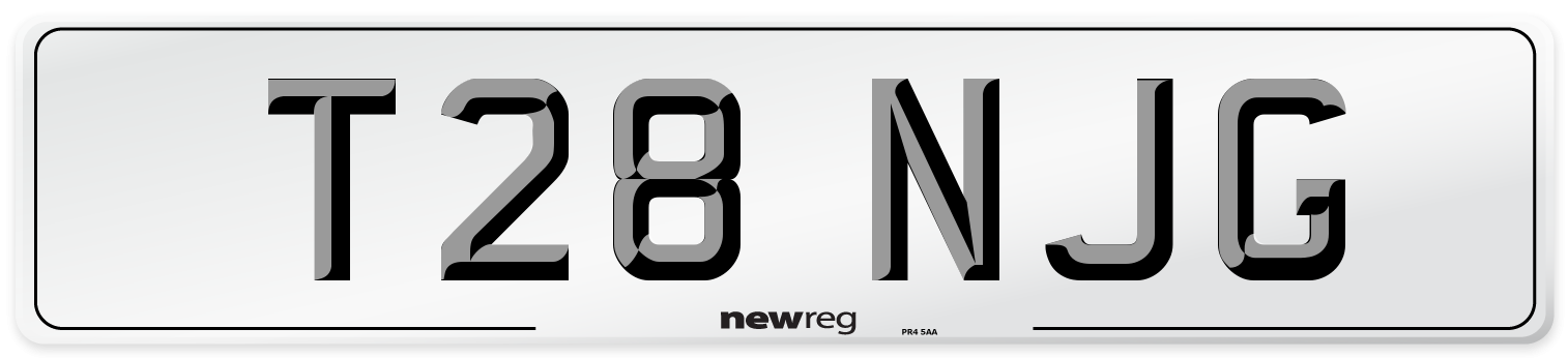 T28 NJG Front Number Plate