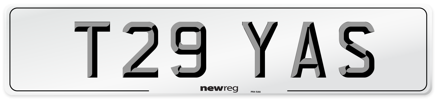 T29 YAS Front Number Plate