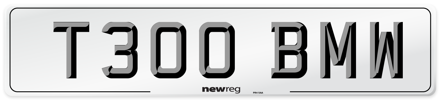 T300 BMW Front Number Plate