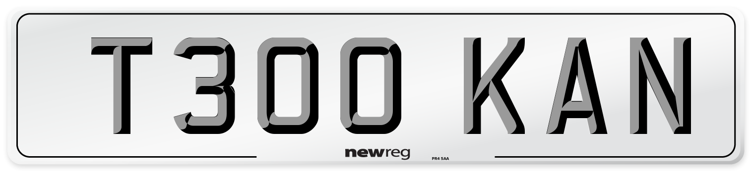 T300 KAN Front Number Plate