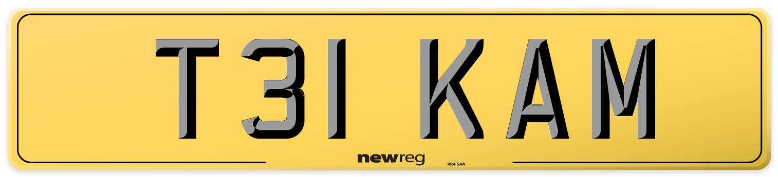 T31 KAM Rear Number Plate