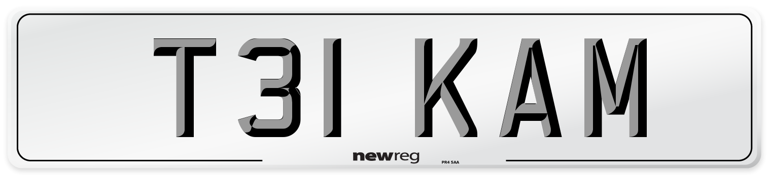 T31 KAM Front Number Plate