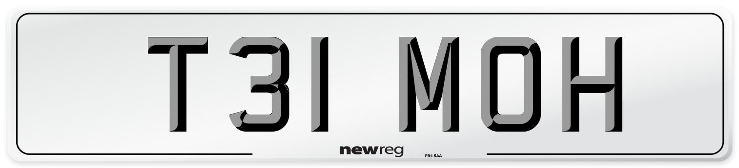 T31 MOH Front Number Plate