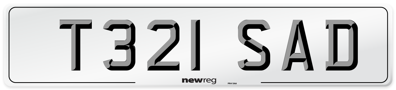 T321 SAD Front Number Plate