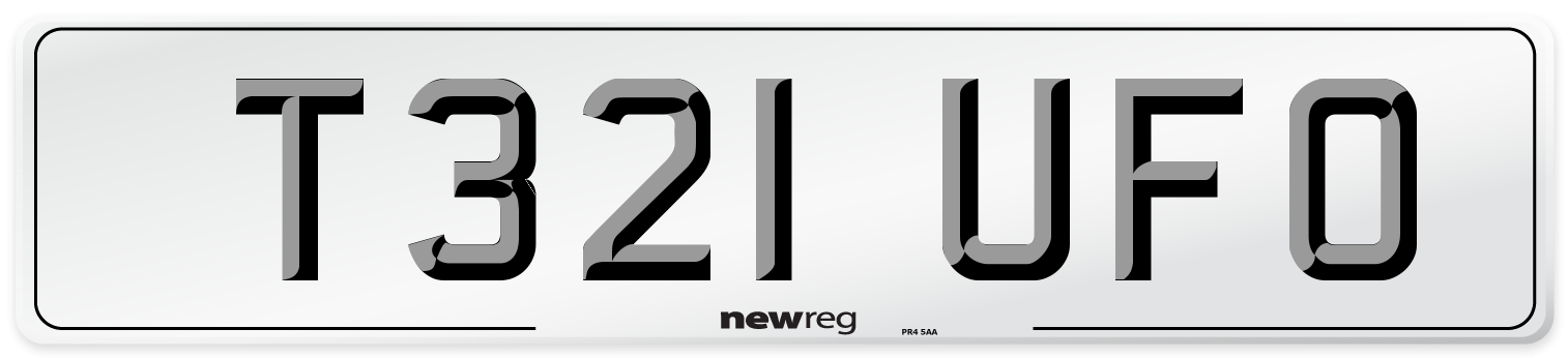T321 UFO Front Number Plate