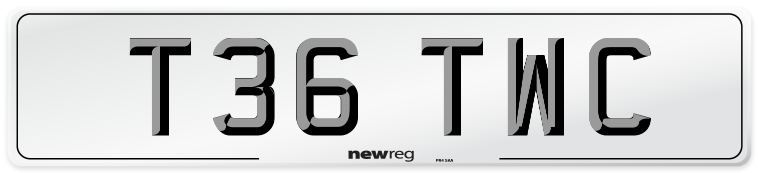 T36 TWC Front Number Plate