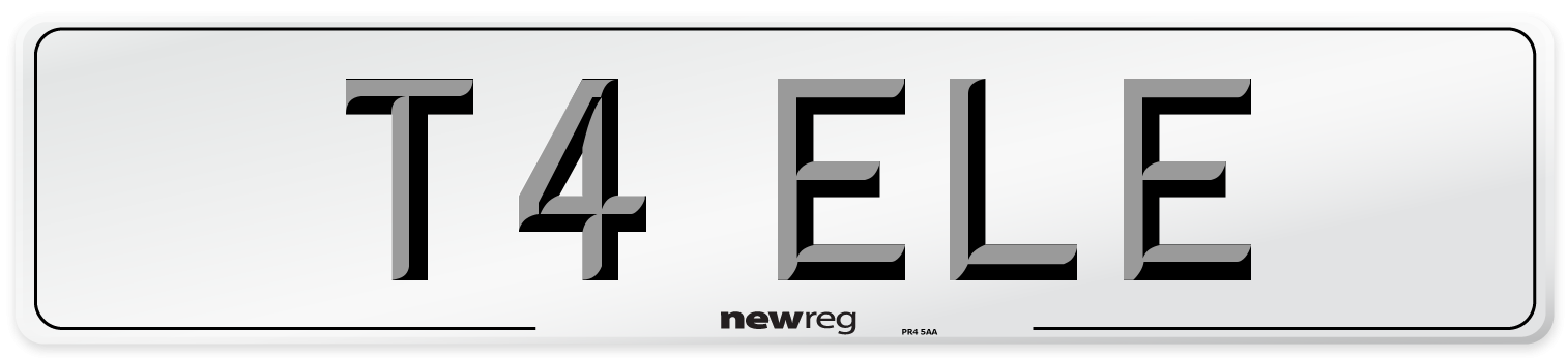 T4 ELE Front Number Plate