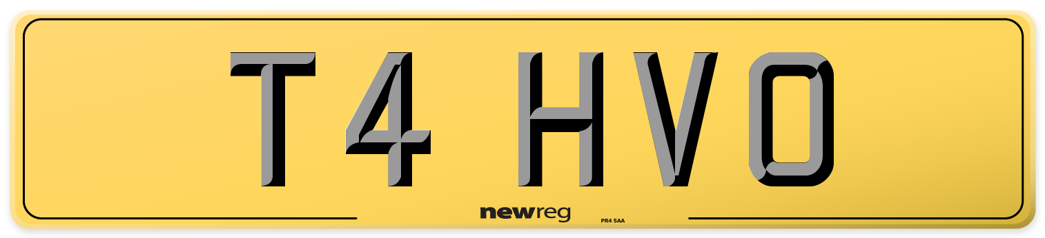 T4 HVO Rear Number Plate