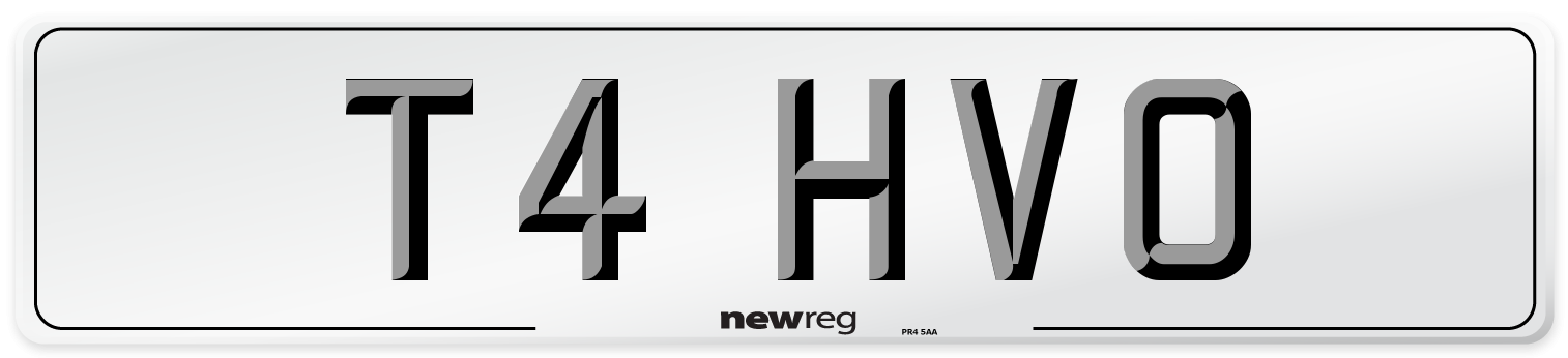 T4 HVO Front Number Plate