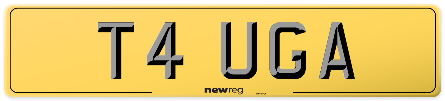 T4 UGA Rear Number Plate