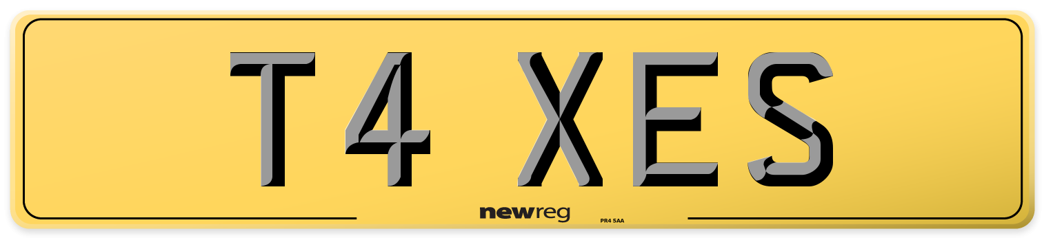T4 XES Rear Number Plate