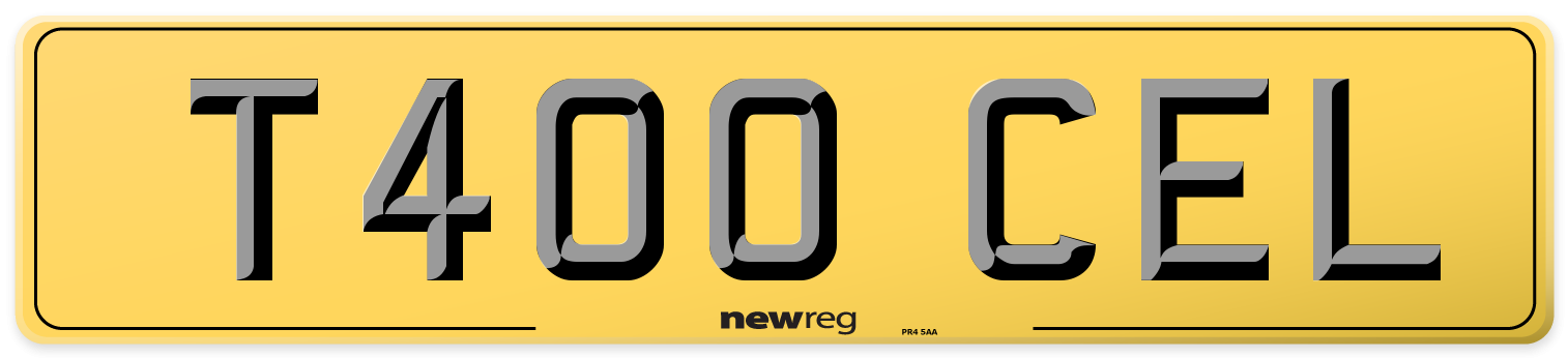 T400 CEL Rear Number Plate