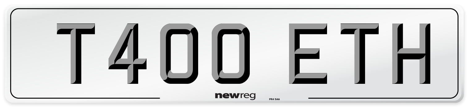 T400 ETH Front Number Plate
