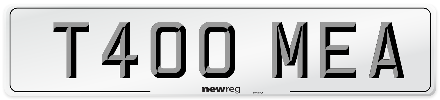 T400 MEA Front Number Plate
