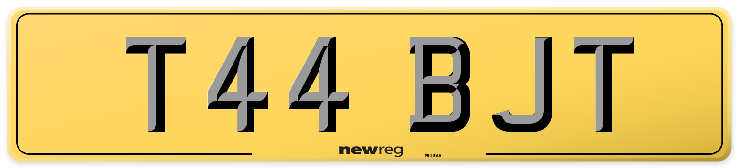 T44 BJT Rear Number Plate