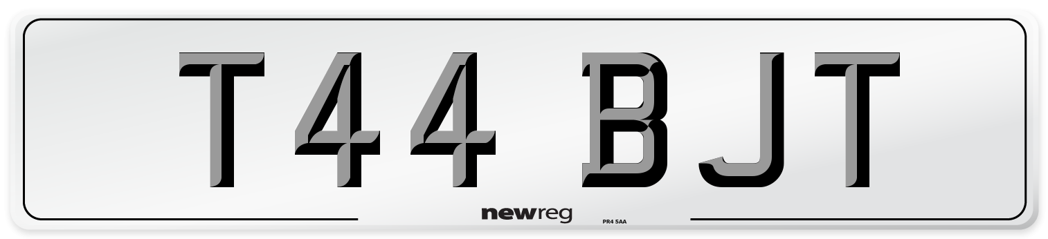 T44 BJT Front Number Plate
