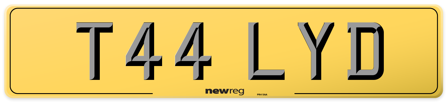T44 LYD Rear Number Plate