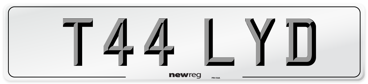 T44 LYD Front Number Plate