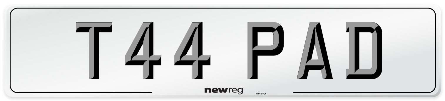 T44 PAD Front Number Plate