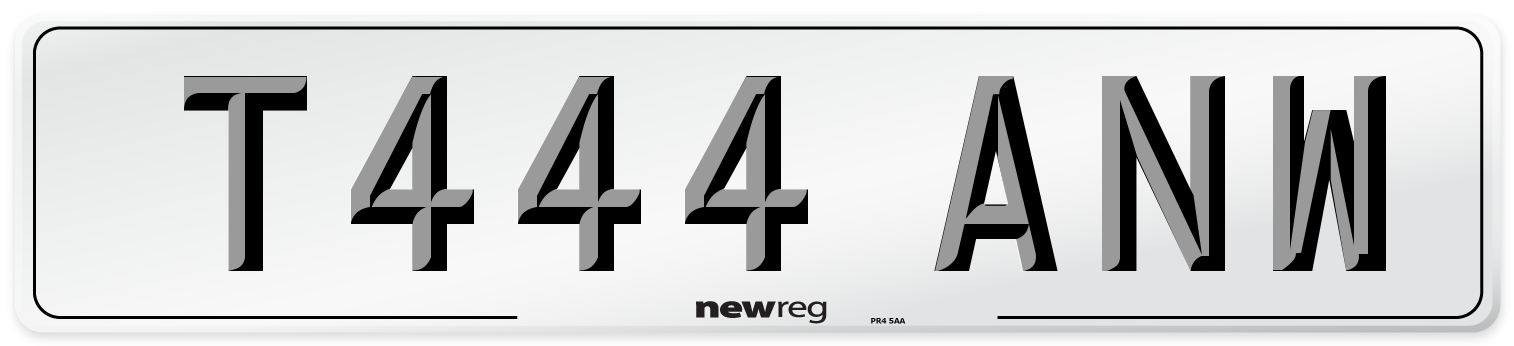 T444 ANW Front Number Plate