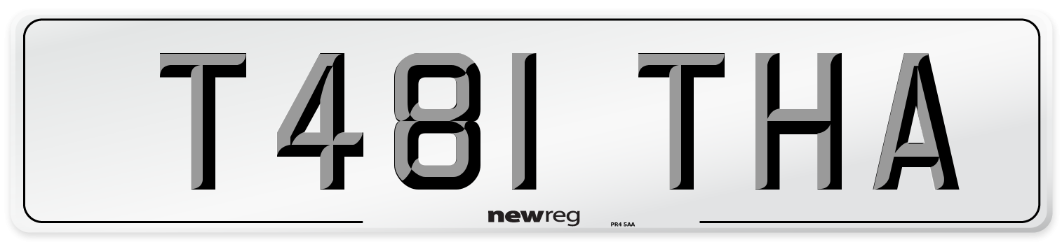 T481 THA Front Number Plate