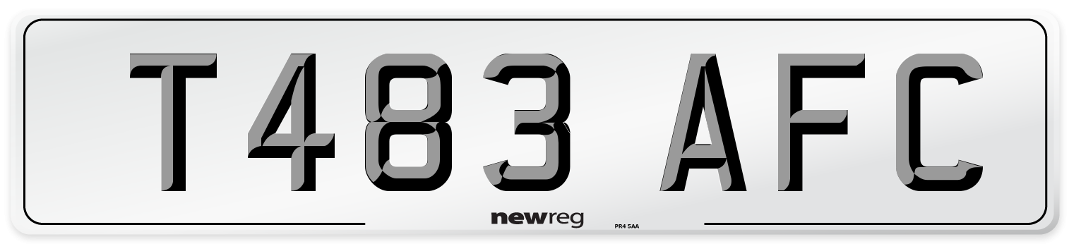 T483 AFC Front Number Plate