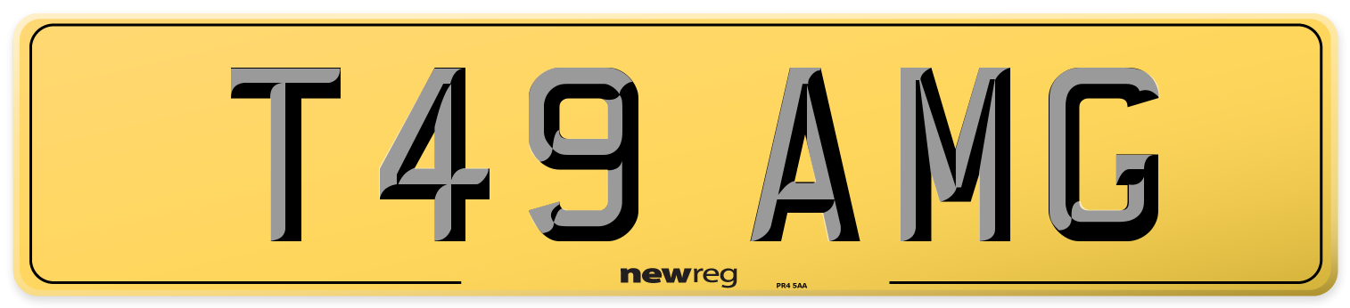 T49 AMG Rear Number Plate