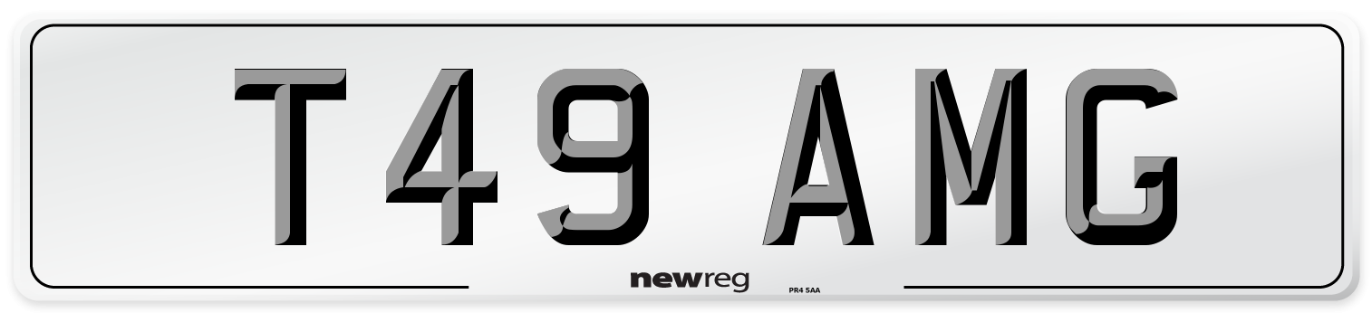 T49 AMG Front Number Plate