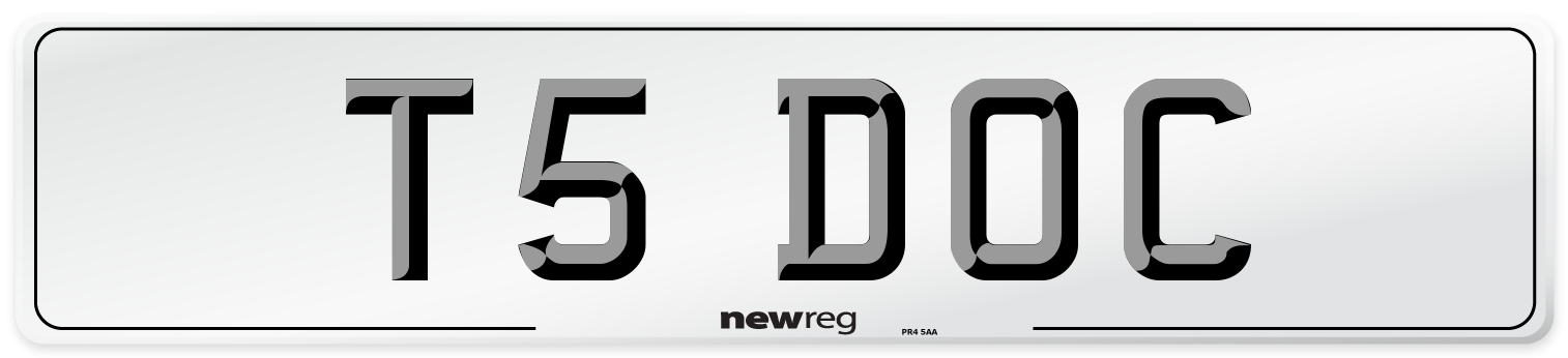 T5 DOC Front Number Plate