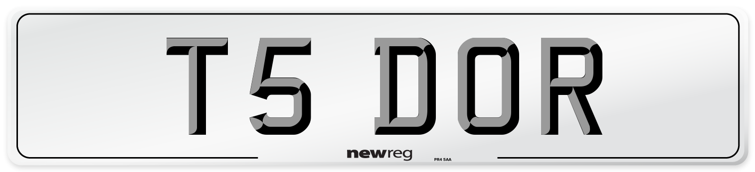 T5 DOR Front Number Plate