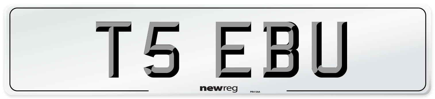 T5 EBU Front Number Plate