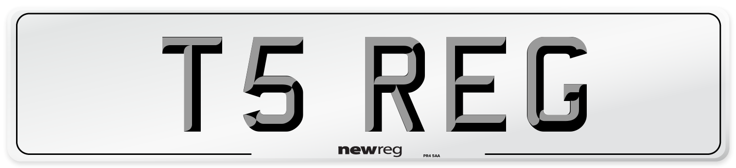 T5 REG Front Number Plate